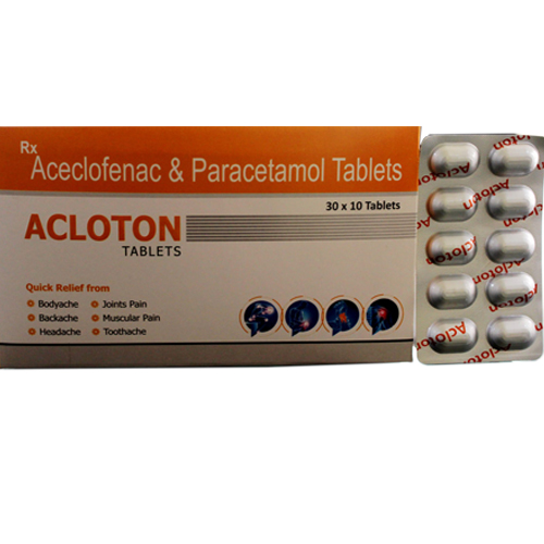 Aceclofenac + Paracetamol Tablets