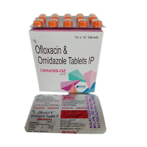 ORNIDAZOLE 500 MG + OFLOXACIN 200 MG Tablets