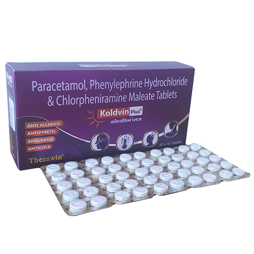 Paracetamol 325mg+ Chlorpheniramine maleate 4mg+  Phenylephrine 5mg(50*10) Tablets