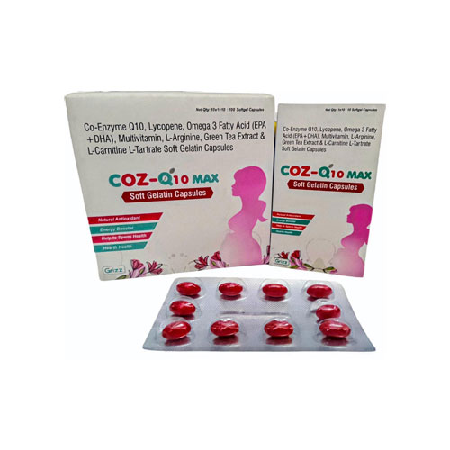 Co-enzyme Q10+ Lycopene+ Omega 3 fatty Acid+ Multivitamin+L-arginine + Green Tea Extract Softgel Cap