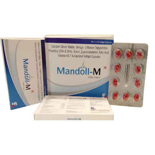 Calcitriol+Calcium Carbonate+Omega 3 Fatty Acid EPA+DHA Cyanocobalamin+Folic Acid+Boron Softgel Caps