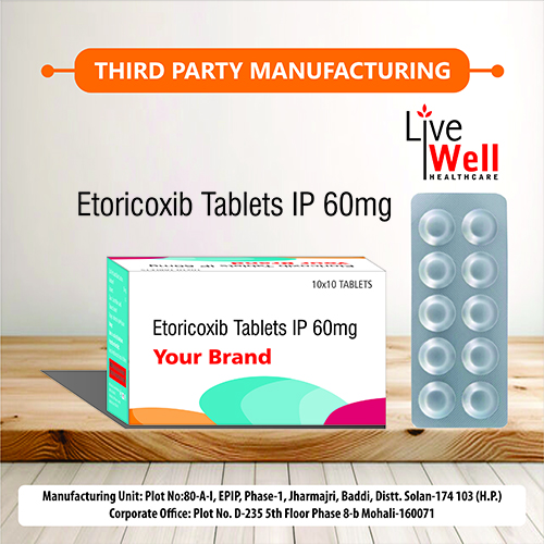 Etoricoxib 60mg Tablets IP