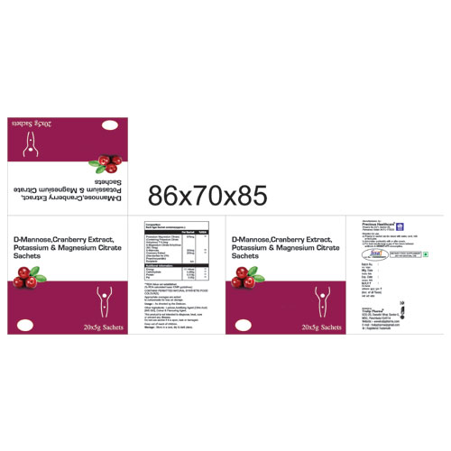 D-Mannose + Cranberry Extract + Pronthocyanidin Sachets