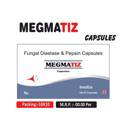 Fungal Diastase (1:1200) 50mg + Pepsin (1:3000) 10mg Capsules