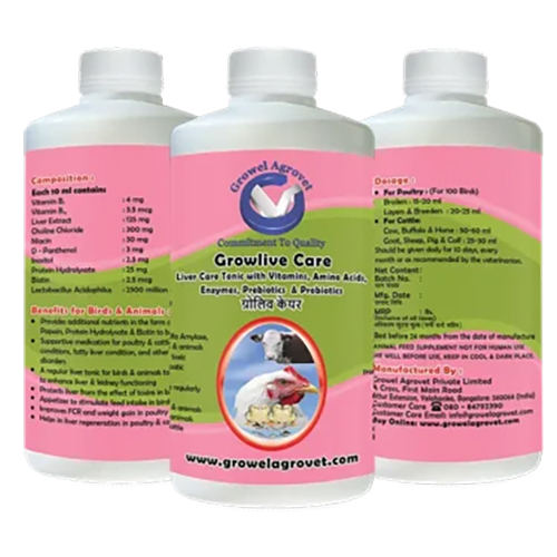 Growlive Care – Animal Liver Tonic with Vitamins, Amino Acids, Probiotics, and Liver Stimulants