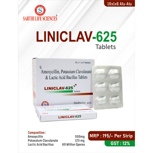 LINICLAV-625 Tablets (10*1*6)