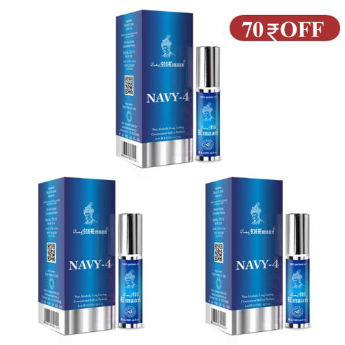 Emaan French Roll On Navy4 Pack Of 3