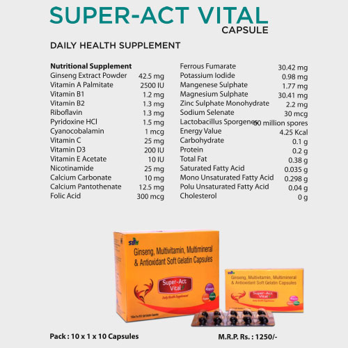 SUPER ACT VITAL Softgel Capsules