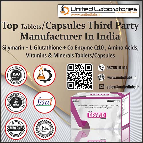Silymarine - 140 Mg + L-Glutathione 1500Mcg + Co Enzyme Q10 250Mcg+Amino Acids+Vitamins Capsules