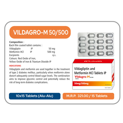 VILDAGRO M-50/500 TABLETS