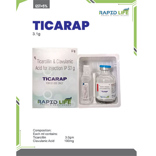 Ticarcillin + Clavulanic Acid 3.1gm Injection