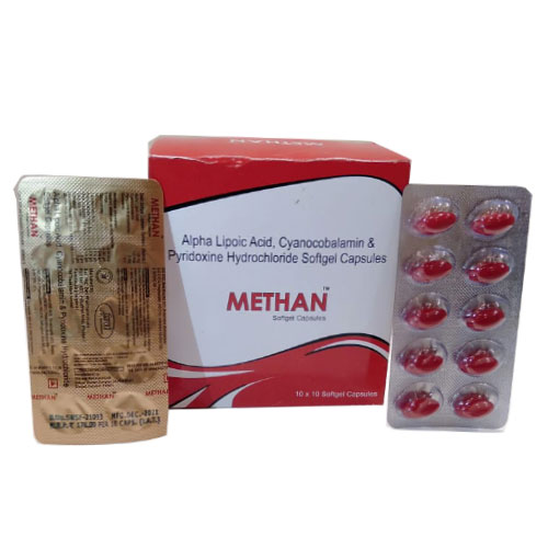Cyanocobalamin Alpha Lipoic Acid Pyridoxine Hydrochloride + Folic Acid Softgel Capsules