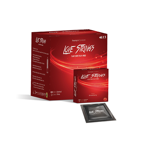 LOVE STRINGS CONDOMS (STRAWBERRY FLAVOR)