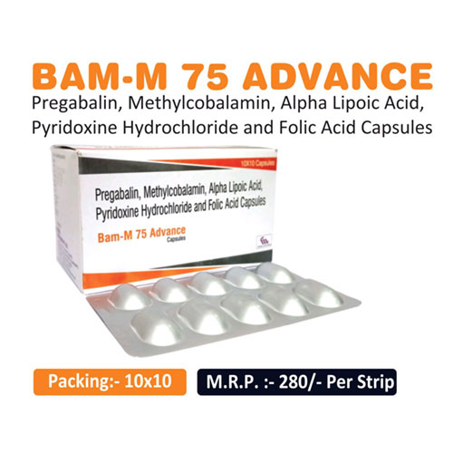 Pregabalin+ Methylcobalamin+ Alpha Lipoic Acid+ Pyridoxine Hydrochloride + Folic Acid Capsules