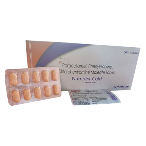 Paracetamol + Phenylephrine + Chlorpheniramine Maleate Tablets