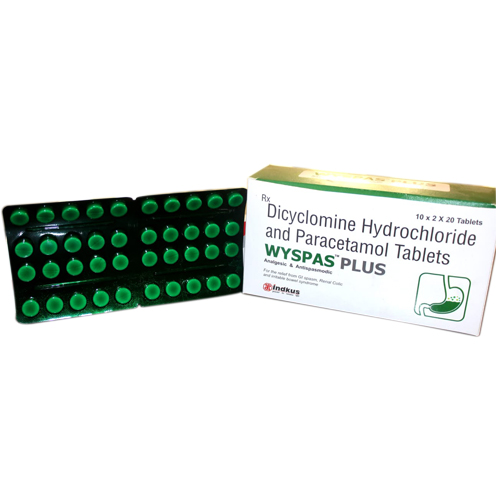 Paracetamol + Dicyclomine Hydrochloride Tablets