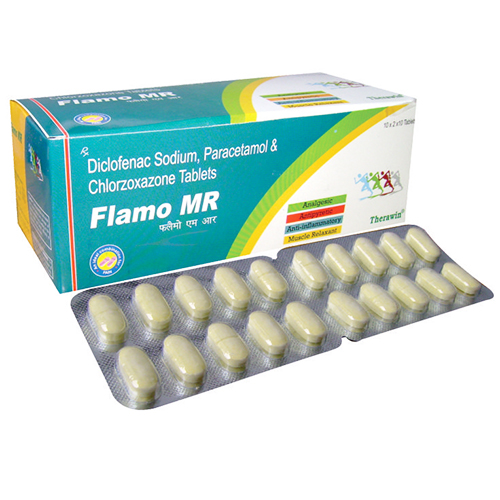 Diclofenac Sodium 50mg+ Paracetamol 325mg+ Chlorzoxazone 250mg Tablets