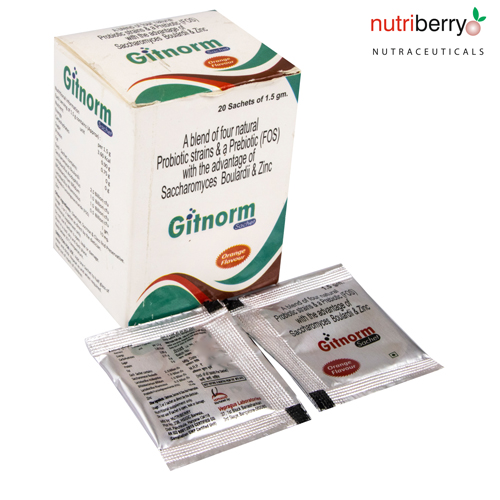 A blend of four natural Probiotic strains+Prebiotic(FOS) + Saccharomyces Boulardii + Zinc Sachets