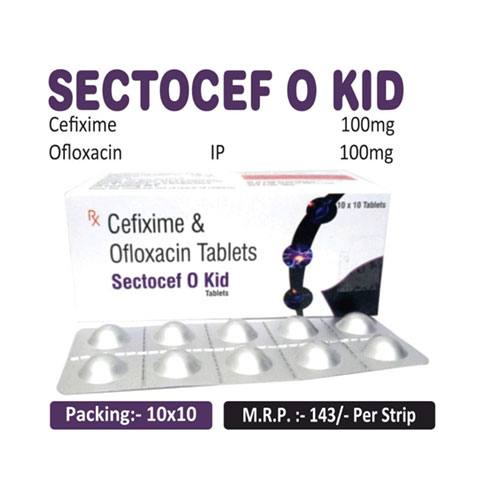 Cefixime 100mg + Ofloxacin 100mg Tablets