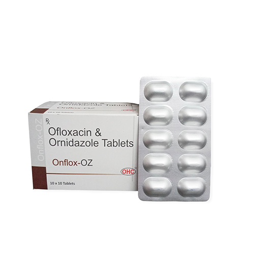 Ofloxacin +Ornidazole Tablets IP (200mg+500mg)