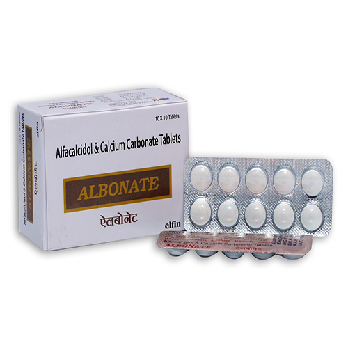 Alfacalcidol I.P. 0.25mcg + Calcium Carbonate  I.P. 500mg Tablets
