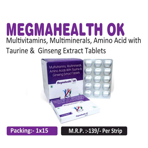 Multivitamins + Multiminrals + Amino Acids with Taurine and Ginseng Extract Tablets