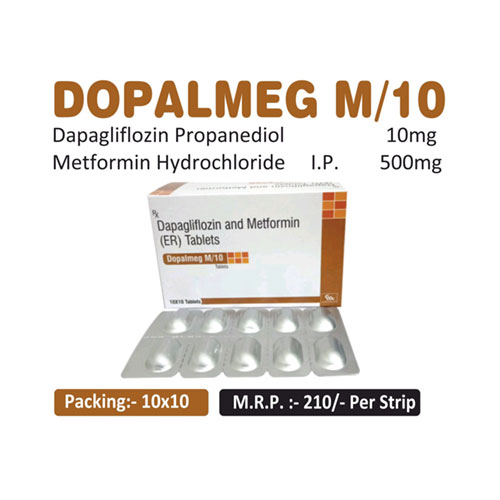 Dapagliflozin 10mg + Metformin 500mg Tablets