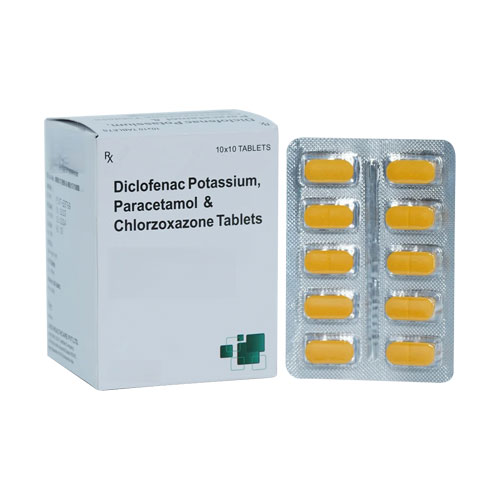 Diclofenac Potassium + Paracetamol + Chlorzoxazone Tablets
