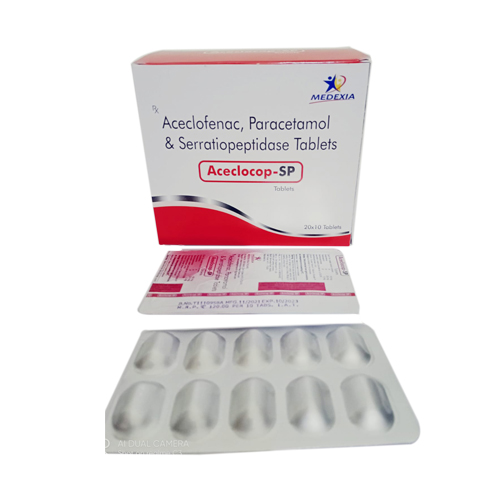 Aceclofenac+ Paracetamol + Serratiopeptidase Tablets