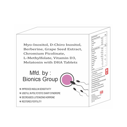 MYO-INOSITOL+D-CHIRO INOSITOL+BERBERINE+GRAPE SEED EXTRACT+CHROMIUM PICOLINATE+L-METHFOLATE Tabelts