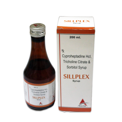 Cyproheptadine 2mg + Tricholin Citrate 275mg + Sorbitol (70%) 2mg/Each 5ml Syrup