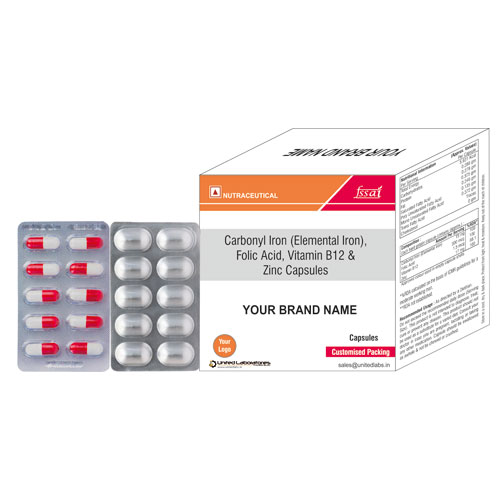 Carbonyl Iron  50/100 Mg + Zinc Sulphate -22.5Mg + Folic Acid  0.5/1.5mg Capsules