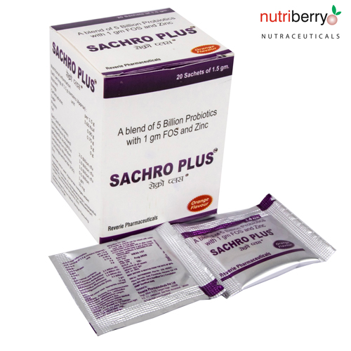 Blend of 5 Bilion Probiotic + 1gm FOS + Zinc Sachets (Orange Flavour)