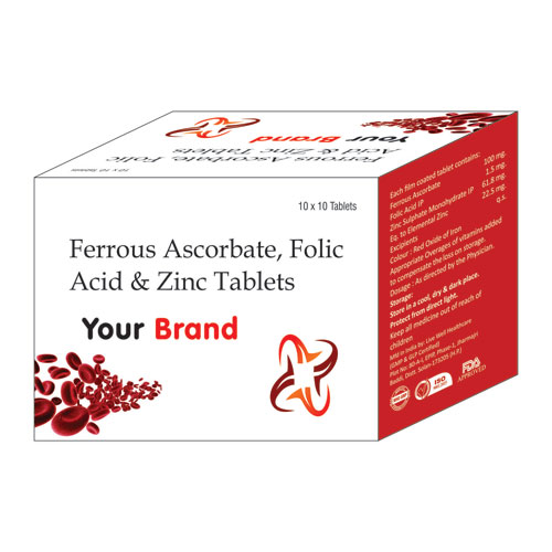 Ferrous Ascorbate + Folic Acid + Zinc Tablets