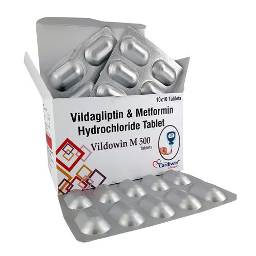 Vildagliptin I.P. 50Mg + Metformin HCL I.P. 500 Mg Tablets
