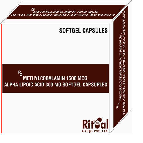 Methylcobalamin 1500mcg + Alpha Lipoic Acid 300 mg Softgel Capsules