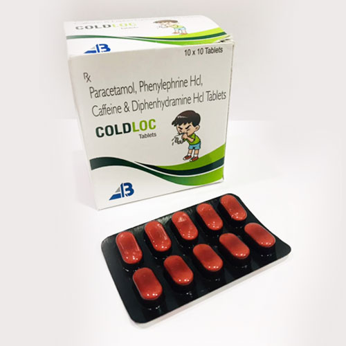 Paracetamol 325mg+Nimesulide 100mg+Phenylephrine HCL 5mg+Cetrizine HCL 5mg+Caffeine 25mg Tablets