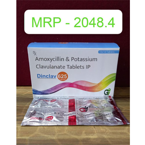 DINCLAV-625 Tablets (10X10 A/A)