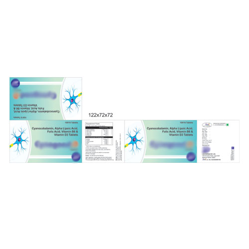 Cyanocobalamin + Vitamin B6 + Alphalipoic Acid + Folic Acid Tablets