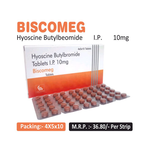 Hyoscine Butylbeomide I.P. 10mg Tablets