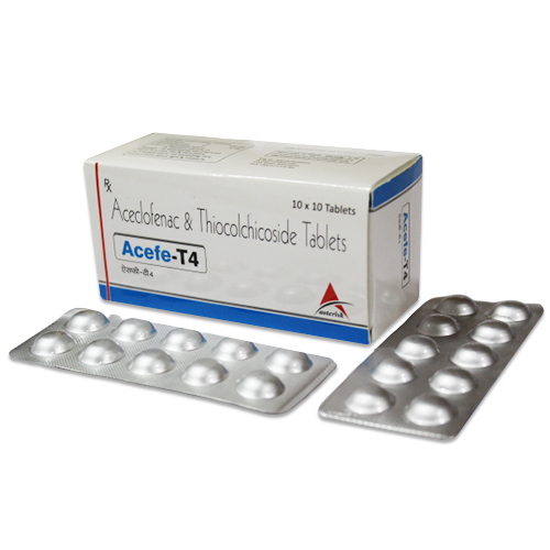 Aceclofenac 100mg + Thiocolchicoside 4mg Tablets
