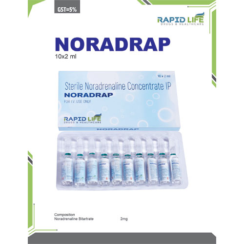 Noradrenaline 4 mg /2 ml Injection