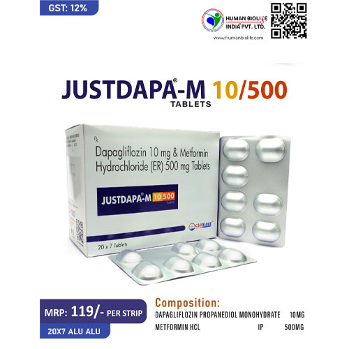 JUSTDAPA-M 10/500 Tablets