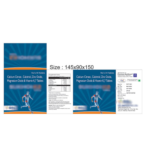 Calcium Citrate + Magnesium + Zinc + Vitamin D3 Tablets