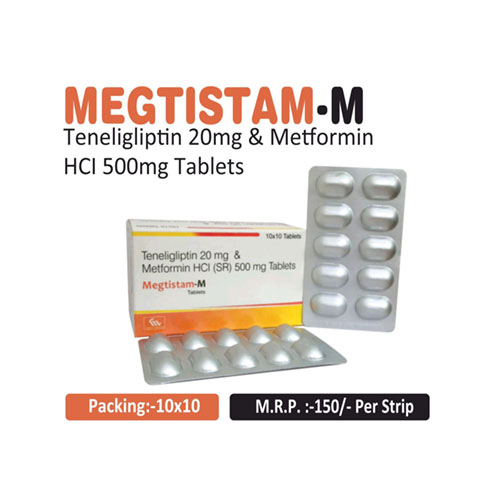 TENEGLIPTIN 20MG + METOFORMIN 500MG TABLETS