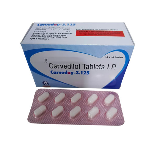 Carvedilol I.P. 3.125 mg Tablets