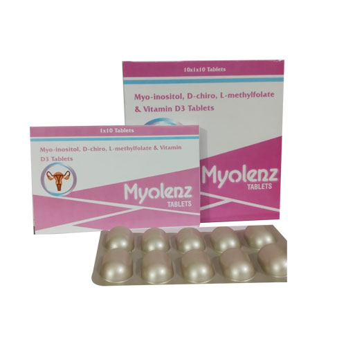 Myo-Inositol 1.1gm + D-Chiro 27.6mg + L-Methylfolate 1mg + Vitamin D3 100 IU Tablets