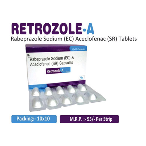 Aceclofenac 200mg + Rabeprazole 20mg Capsules