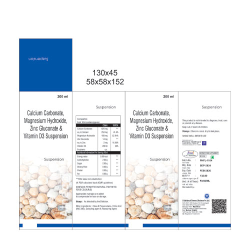 Calcium Citrate + Magnesium + Zinc + Vitamin D3 Syrup