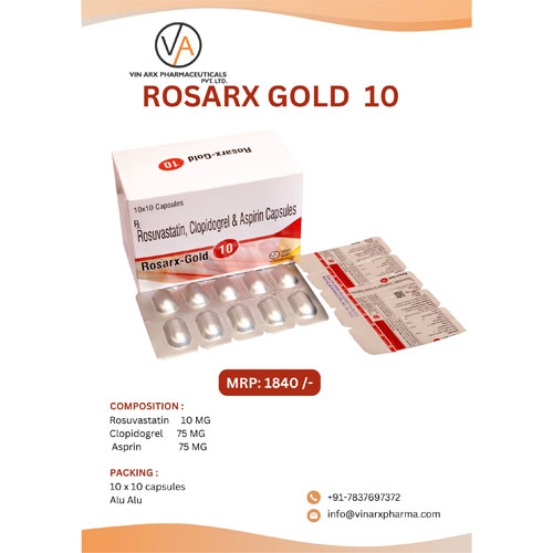 ROSARX GOLD-10 CAPSULES (Alum strip)